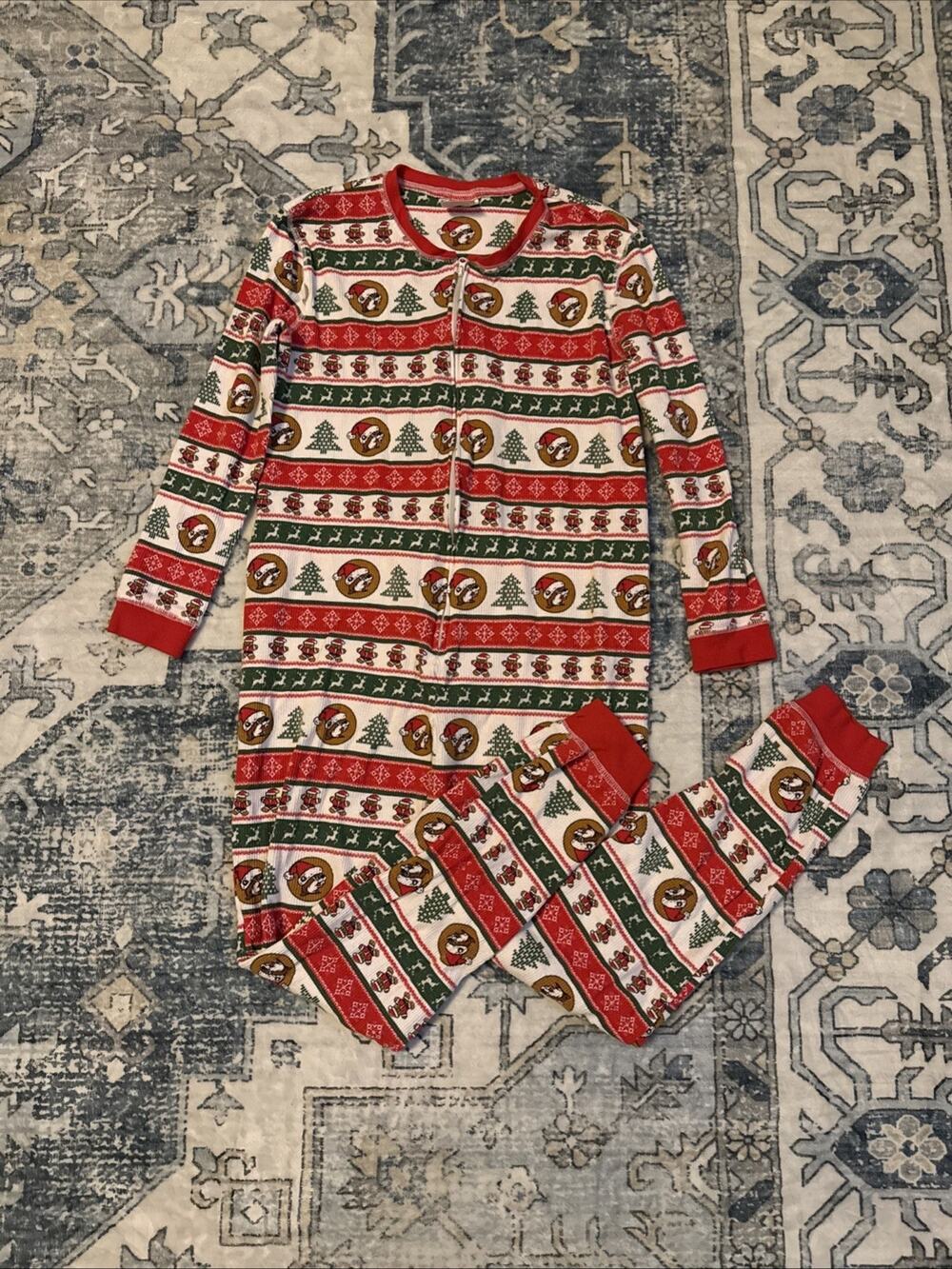 Buc-ees Unisex Adult Sz S Pajama Lounge Beaver Print Christmas Holiday Thermal